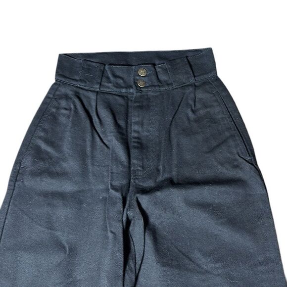 Lucy & yak women’s 26/4 Addison black high waisted organic cotton twill trouser - Picture 4 of 7